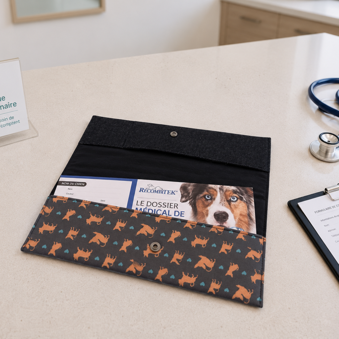 Protège carnet de vaccination Lolikö Chihuahua gris