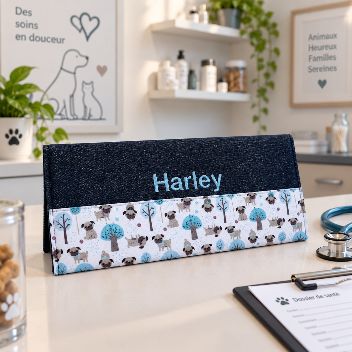 Lolikö Pug vaccination card protector
