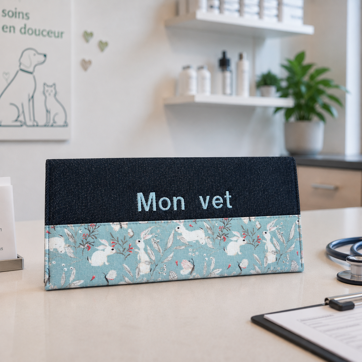 Protège carnet de vaccination Lolikö Lapins