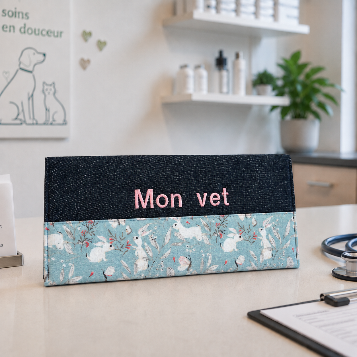 Protège carnet de vaccination Lolikö Lapins