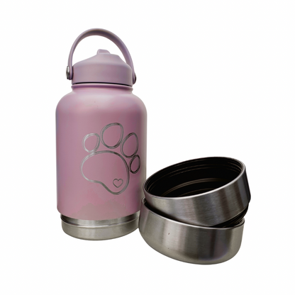 Bouteille de voyage Nelly & Cie 3-en-1 rose