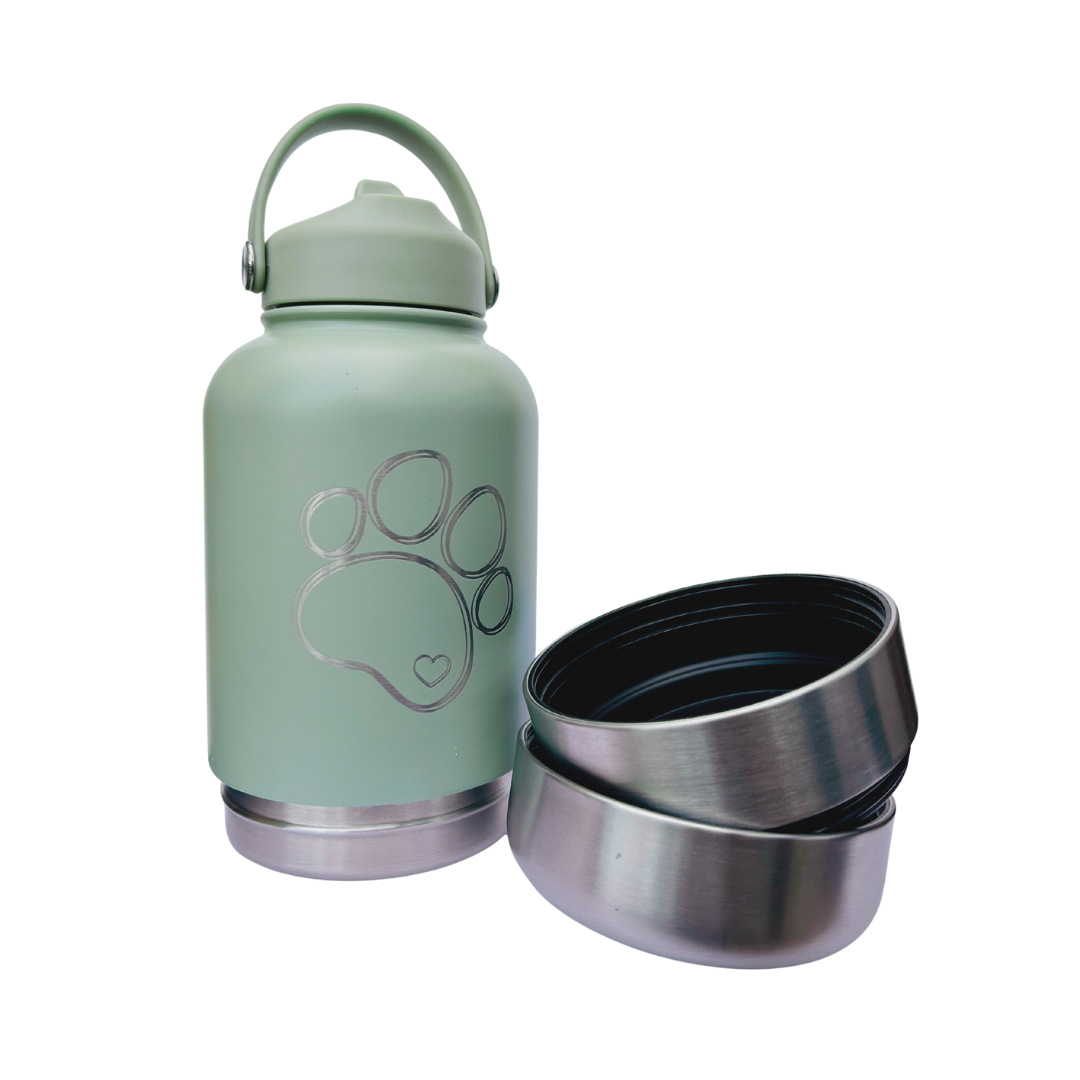 Bouteille 3-en-1 verte sauge