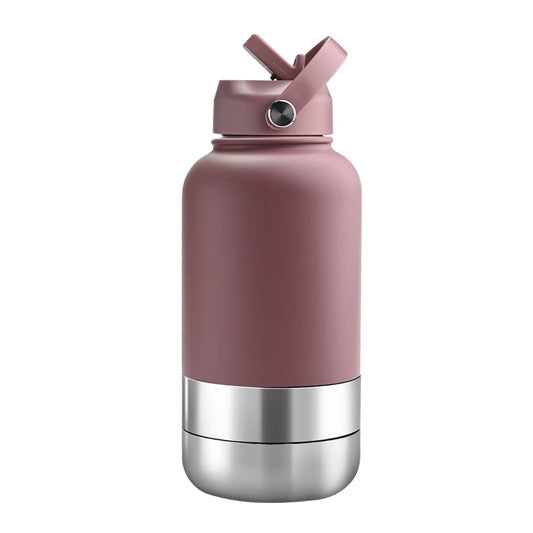 Bouteille de voyage Nelly & Cie 3-en-1 rose