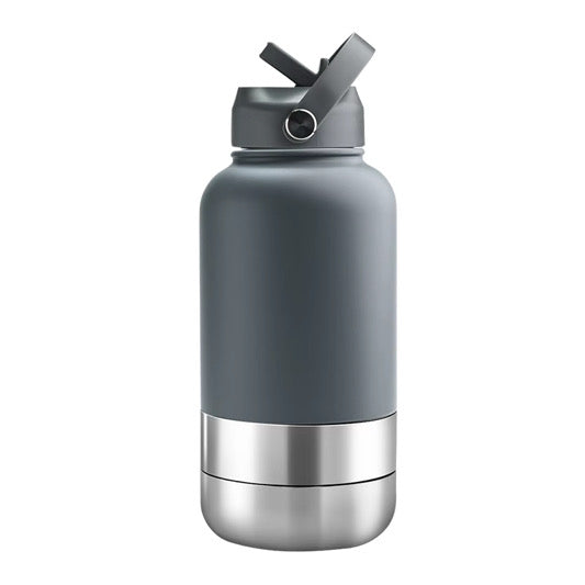 Bouteille de voyage Nelly & Cie 3-en-1 grise