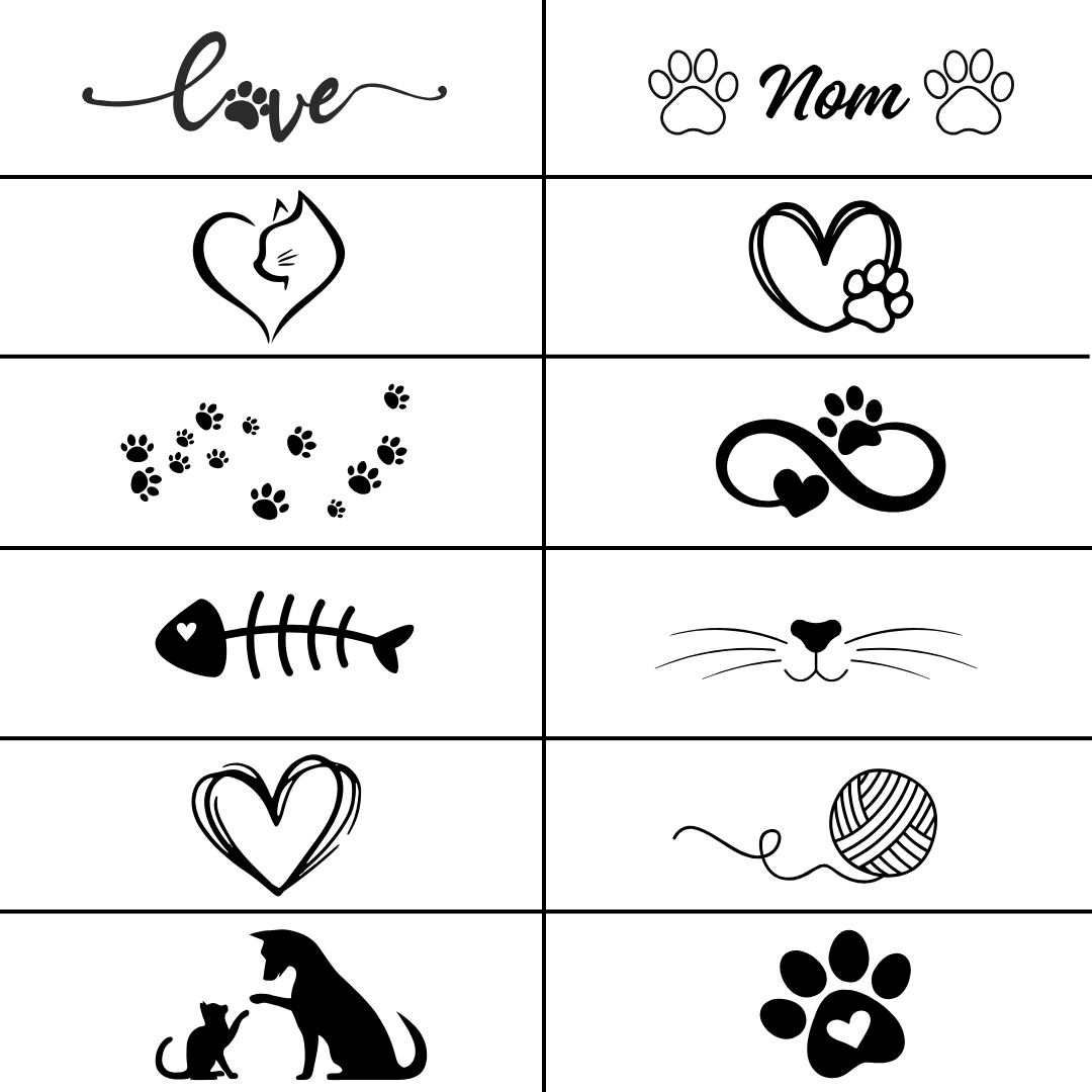 Gamelle personnalisée pour chien et chat noire