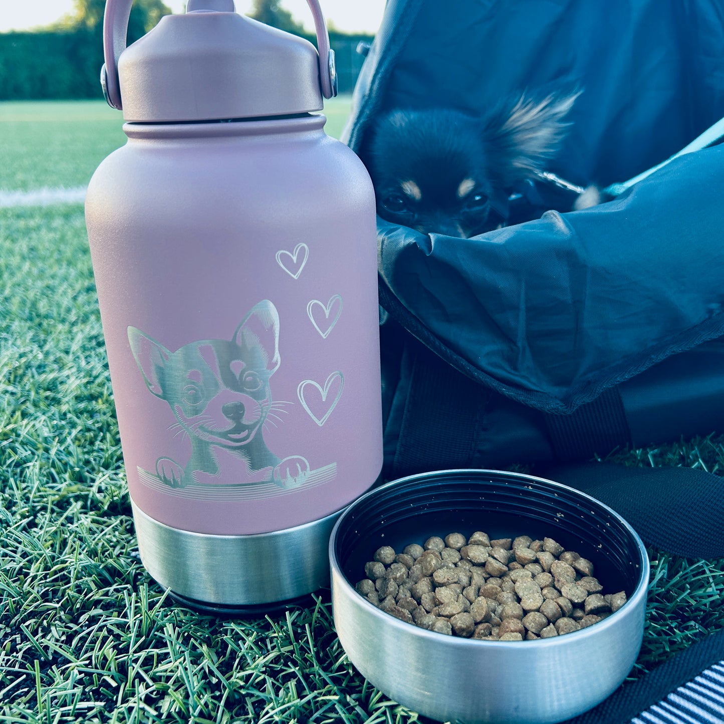 Bouteille de voyage Nelly & Cie 3-en-1 rose