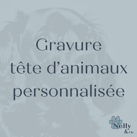 Gravure tête d'animaux personnalisée