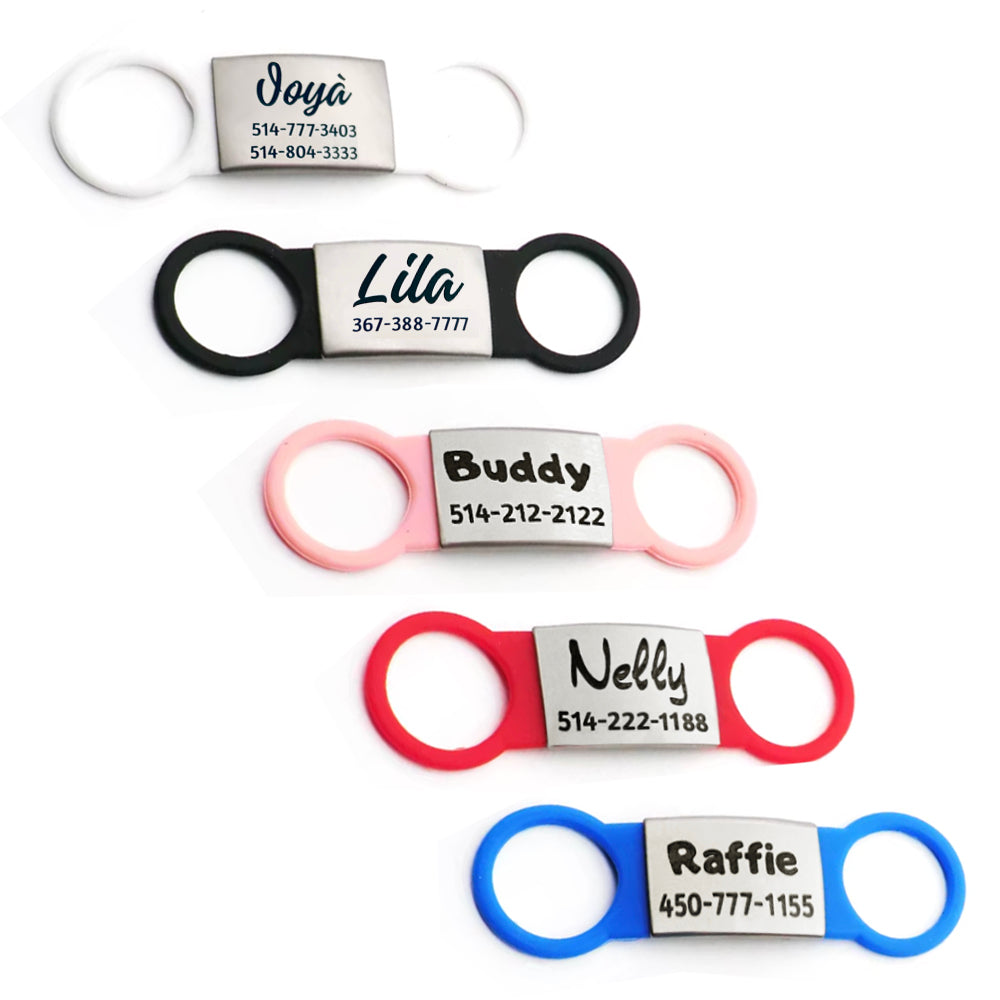 Médaille gravée en silicone pour animaux de compagnie
