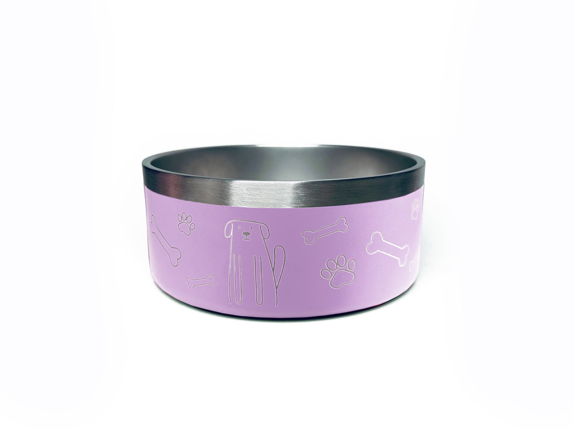 Personalized teal dog and cat bowl