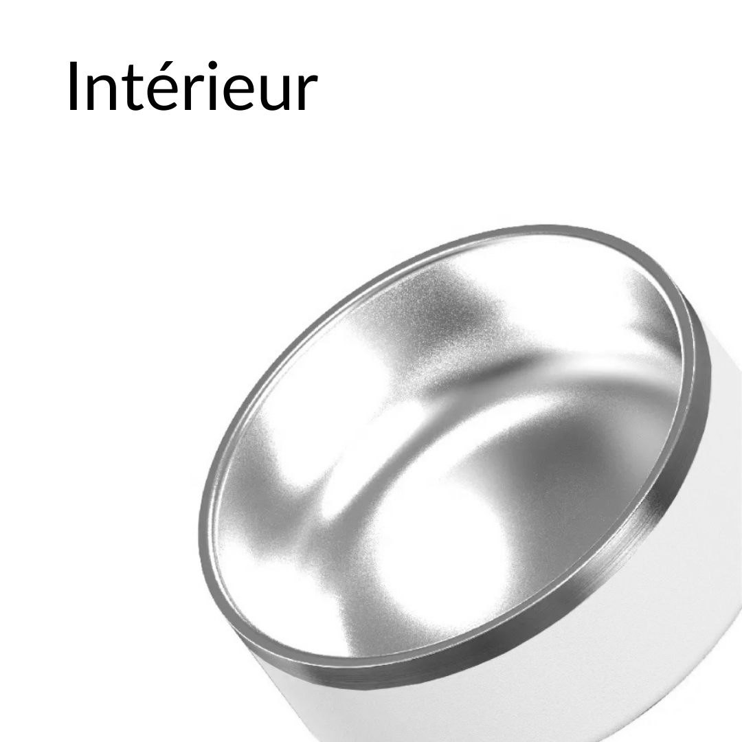 Gamelle personnalisée pour chien et chat blanc