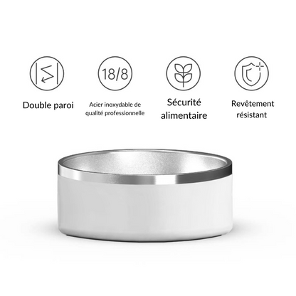 Gamelle personnalisée pour chien et chat blanc