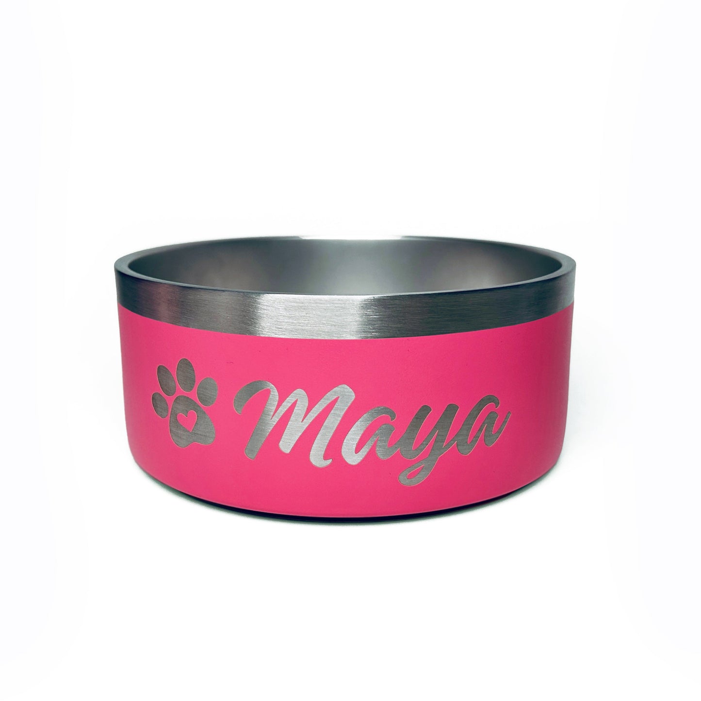 Gamelle rose personnalisée pour chiens et chats