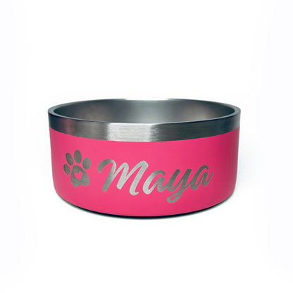 Gamelle rose personnalisée pour chiens et chats