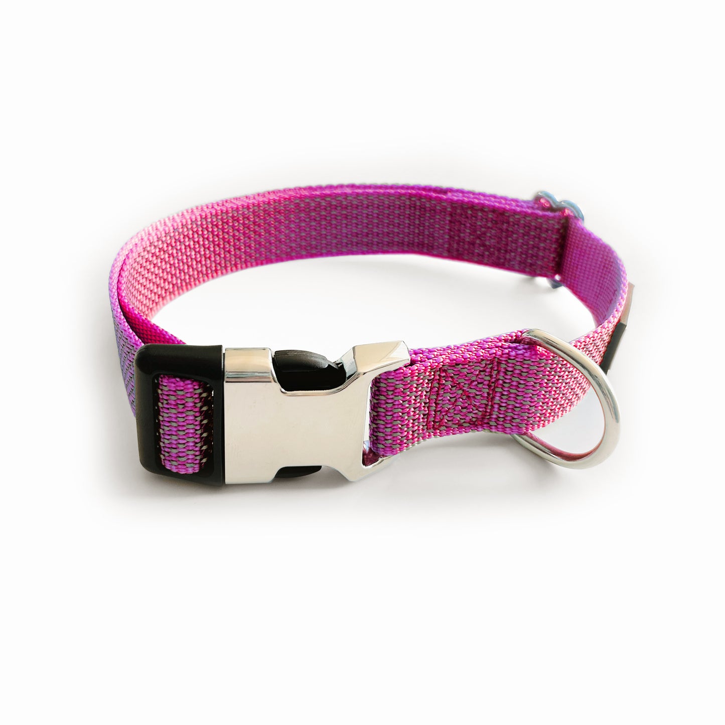 Pink reflective dog collar