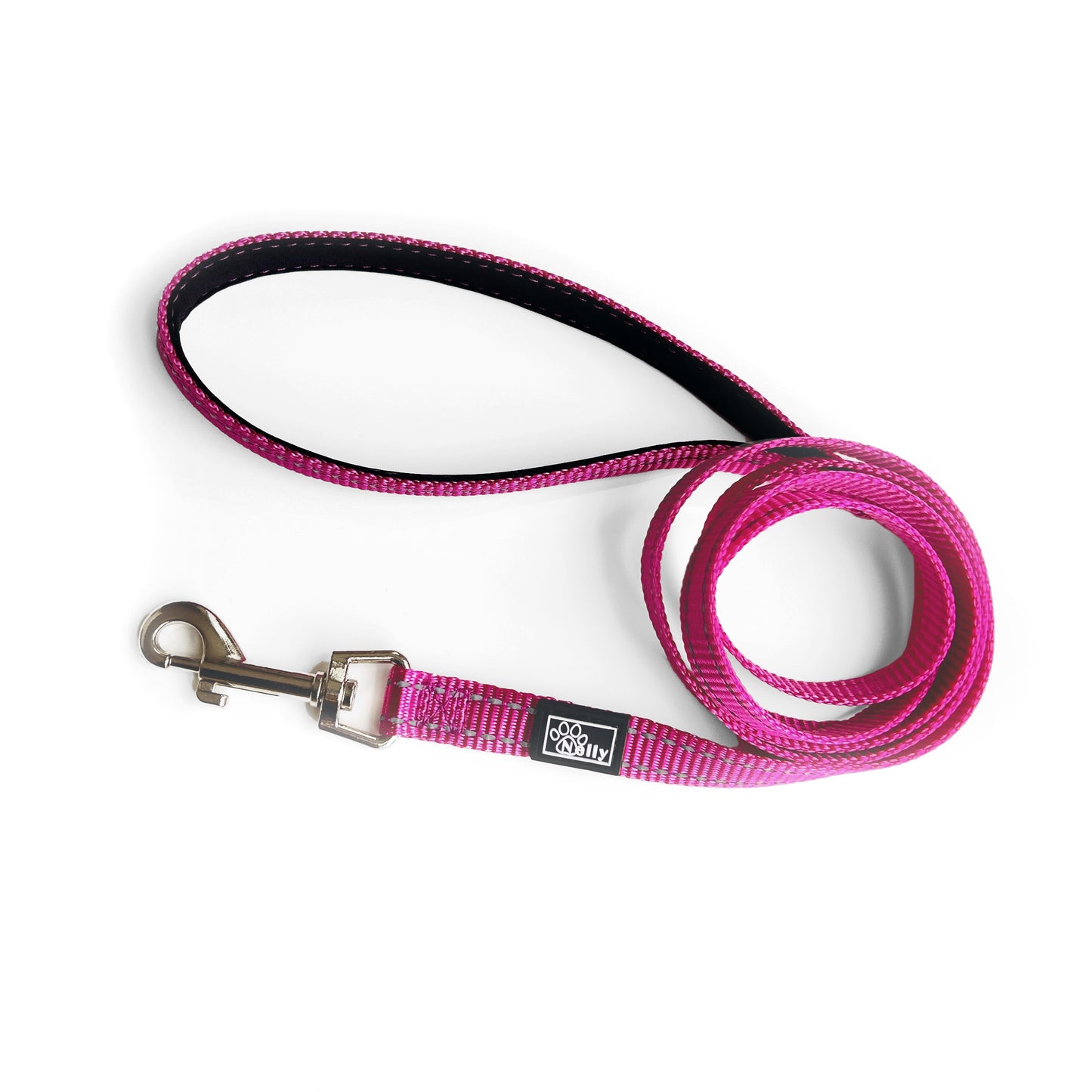 Small fushia reflective leash