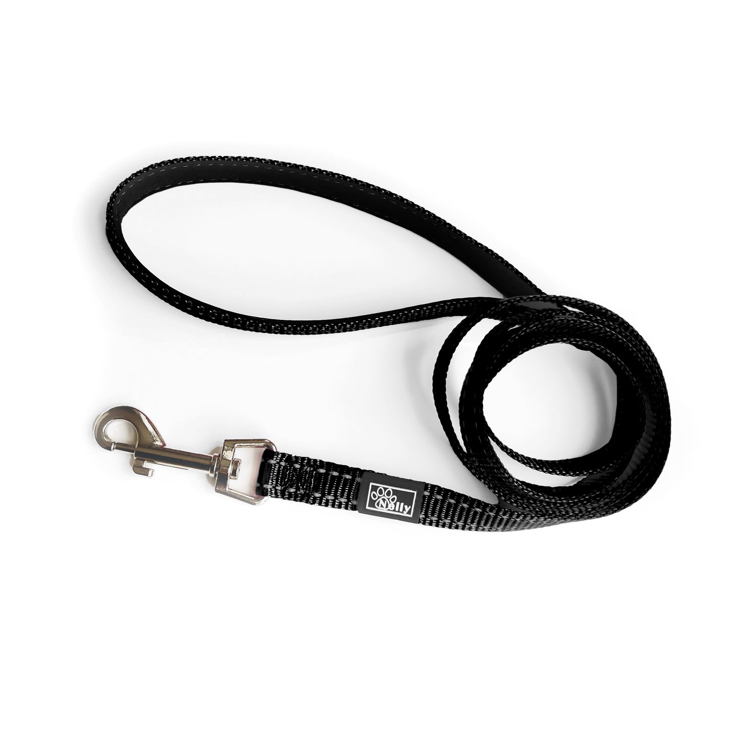 Small black reflective leash