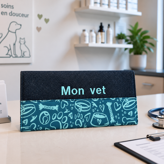 Protège carnet de vaccination Lolikö Accessoire chien sarcelle