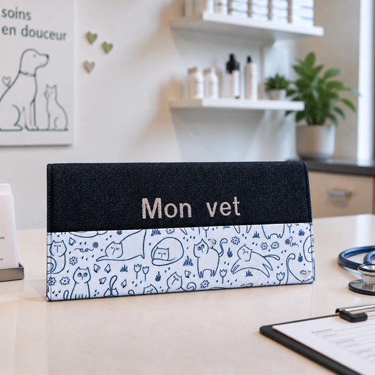 Lolikö Beige Cat Vaccination Record Book Cover