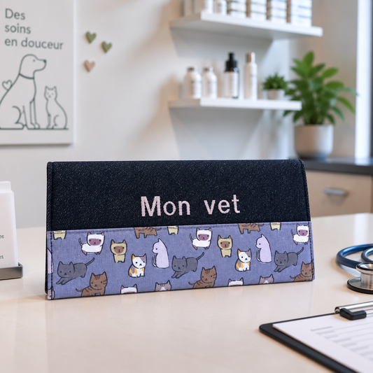 Lolikö gray cat vaccination card protector