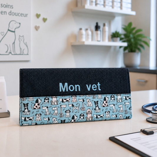 Protège carnet de vaccination Lolikö Chien noir et blanc