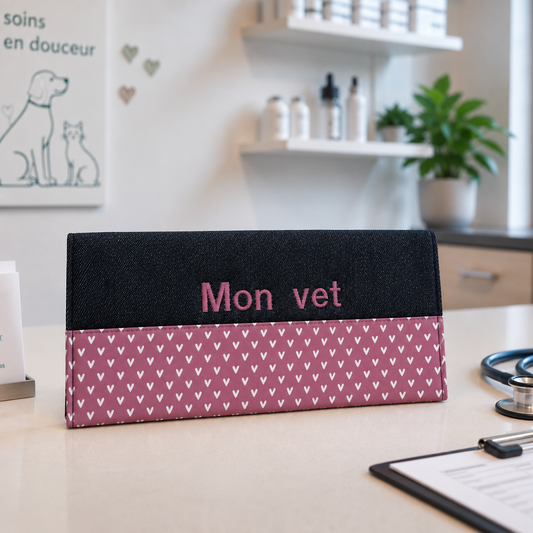 Protège carnet de vaccination Lolikö Coeur marron