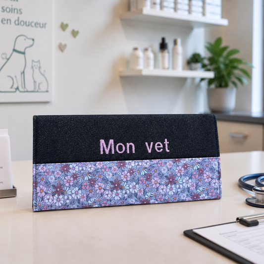 Protège carnet de vaccination Lolikö Fleur verte