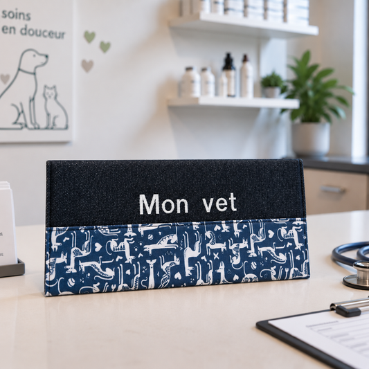 Protège carnet de vaccination Lolikö Lévrier bleu