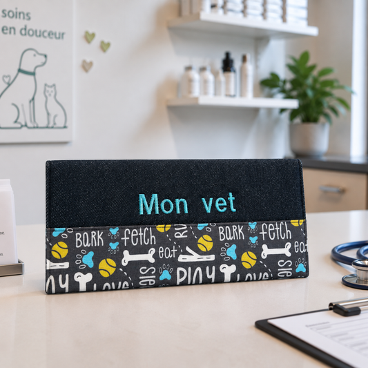 Protège carnet de vaccination Lolikö Love bleu