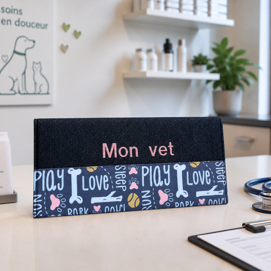 Lolikö Love pink vaccination card protector